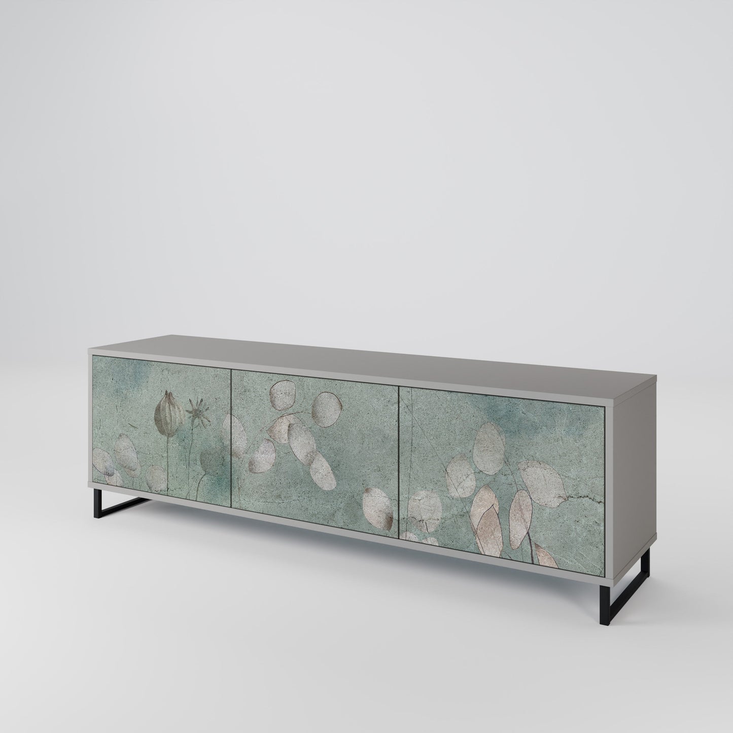 NIGHT LADY Mobile TV a 3 Ante in Finitura Grigia