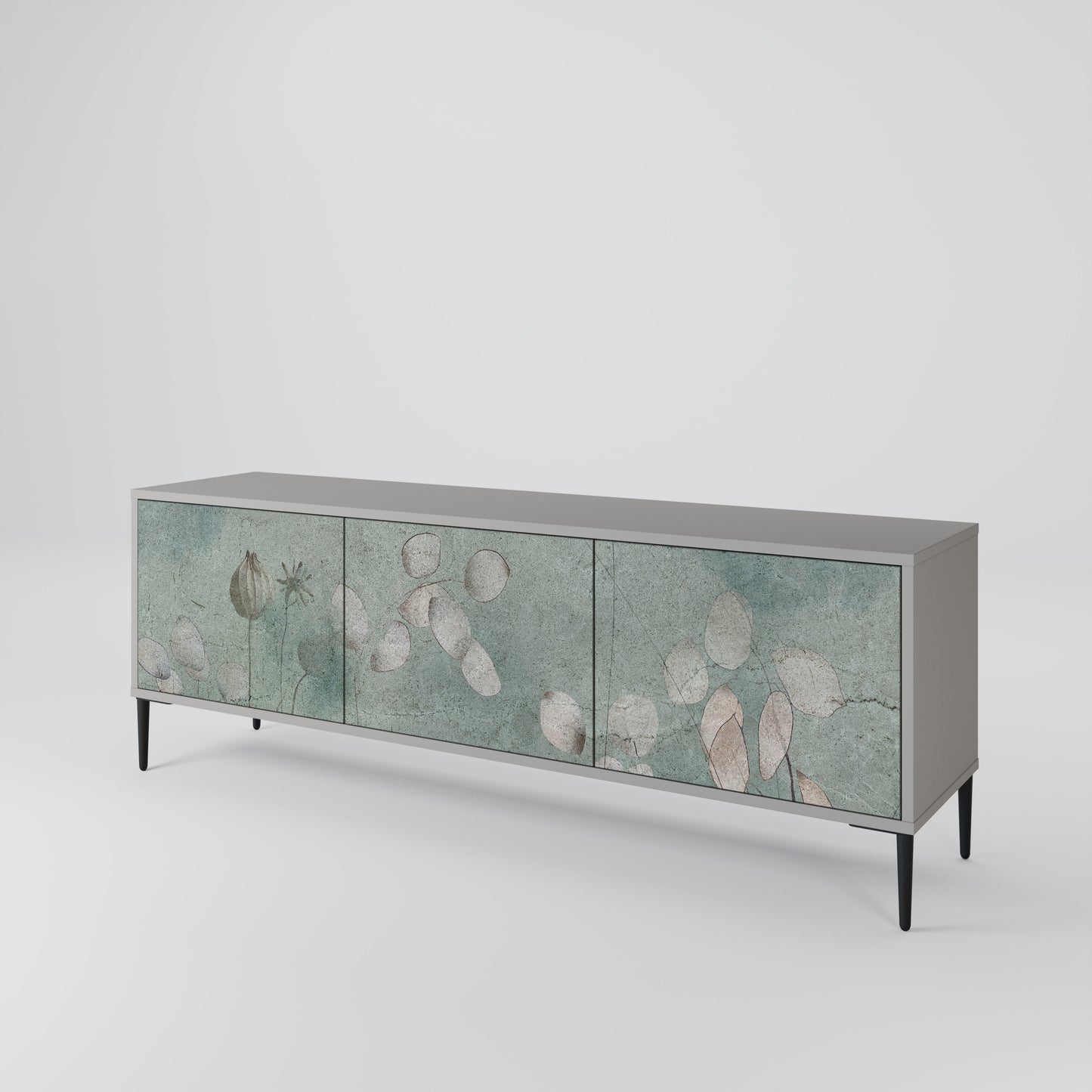 NIGHT LADY Mobile TV a 3 Ante in Finitura Grigia