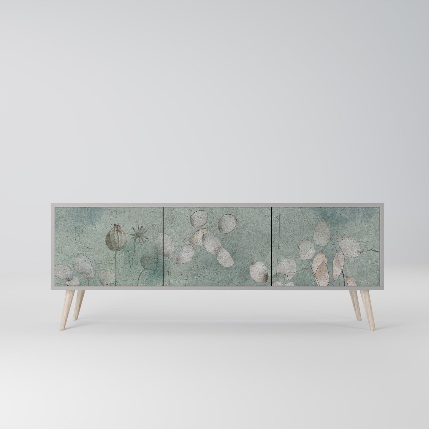 NIGHT LADY Mobile TV a 3 Ante in Finitura Grigia