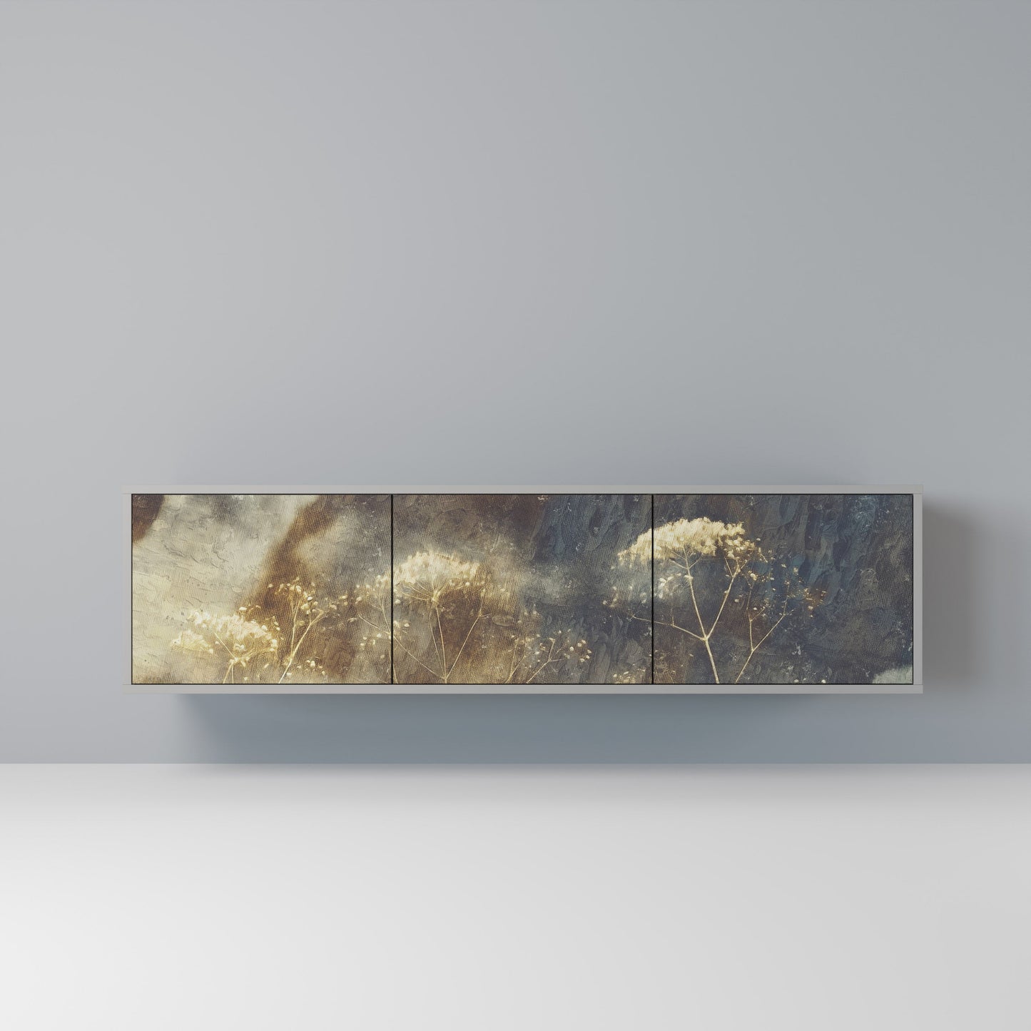 GENTLE POWER Mobile TV a 3 Ante in Finitura Grigia