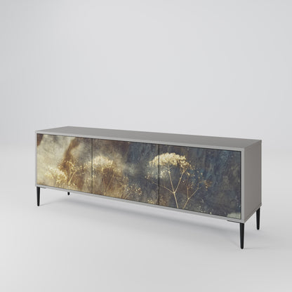 GENTLE POWER Mobile TV a 3 Ante in Finitura Grigia