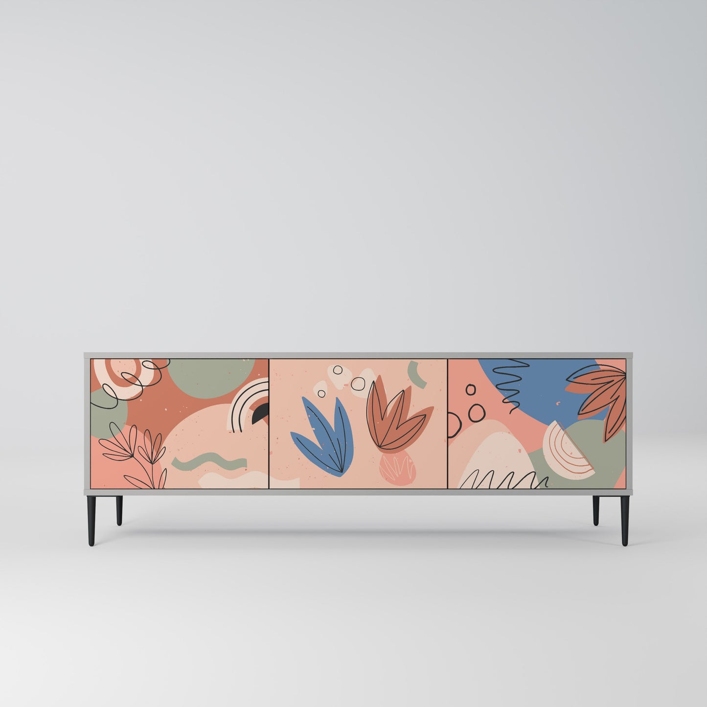 PASTEL DESTINY Mobile TV a 3 Ante in Finitura Grigia