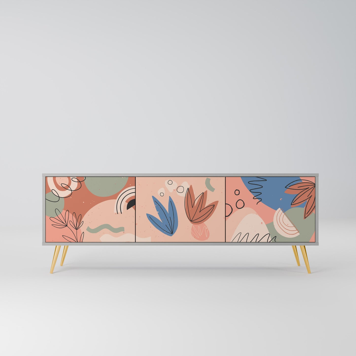 PASTEL DESTINY Mobile TV a 3 Ante in Finitura Grigia