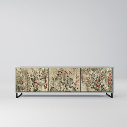 HERBAL GRACE Mobile TV a 3 Ante in Finitura Grigia