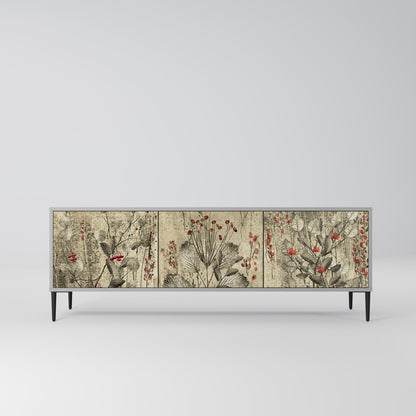 HERBAL GRACE Mobile TV a 3 Ante in Finitura Grigia