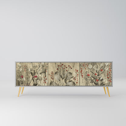 HERBAL GRACE Mobile TV a 3 Ante in Finitura Grigia