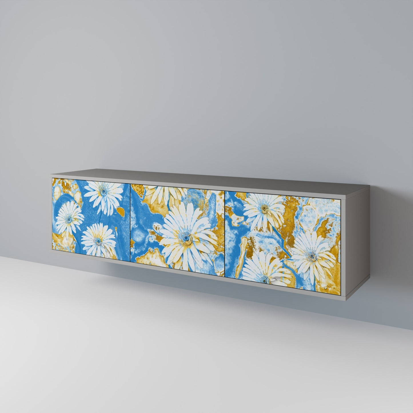 DAISY LUXE Mobile TV a 3 Ante in Finitura Grigia