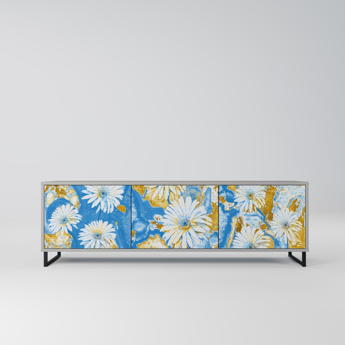 DAISY LUXE Mobile TV a 3 Ante in Finitura Grigia