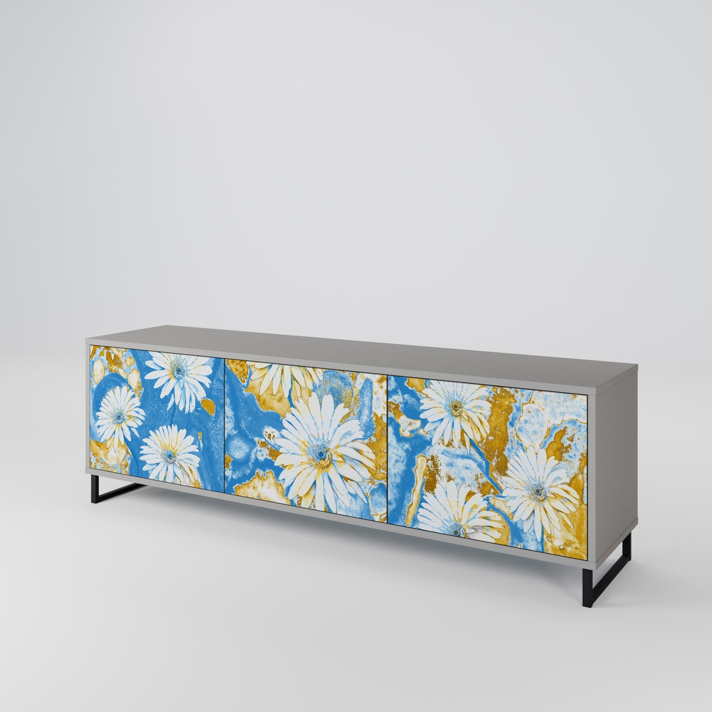 DAISY LUXE Mobile TV a 3 Ante in Finitura Grigia