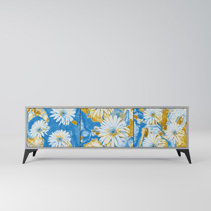 DAISY LUXE Mobile TV a 3 Ante in Finitura Grigia