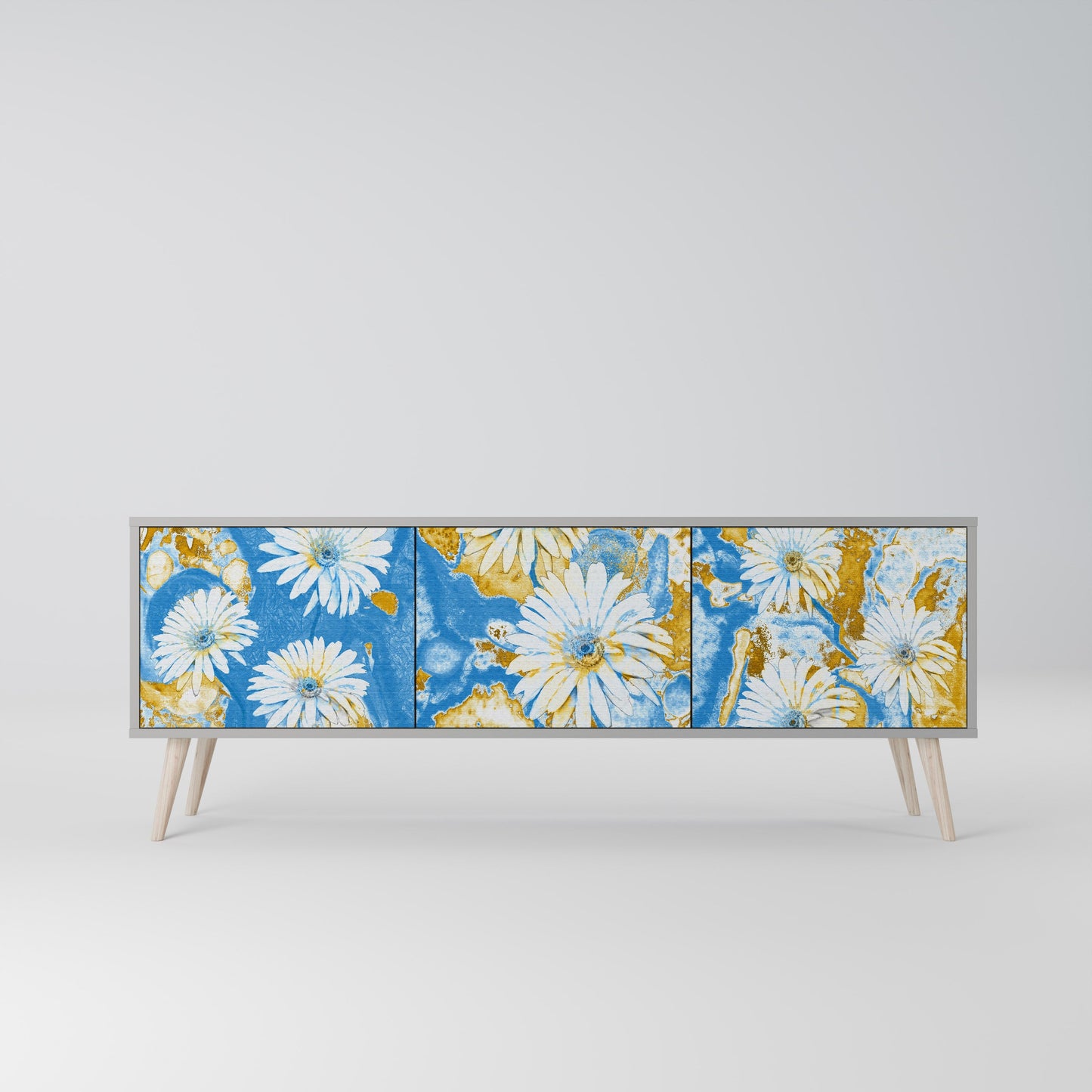 DAISY LUXE Mobile TV a 3 Ante in Finitura Grigia