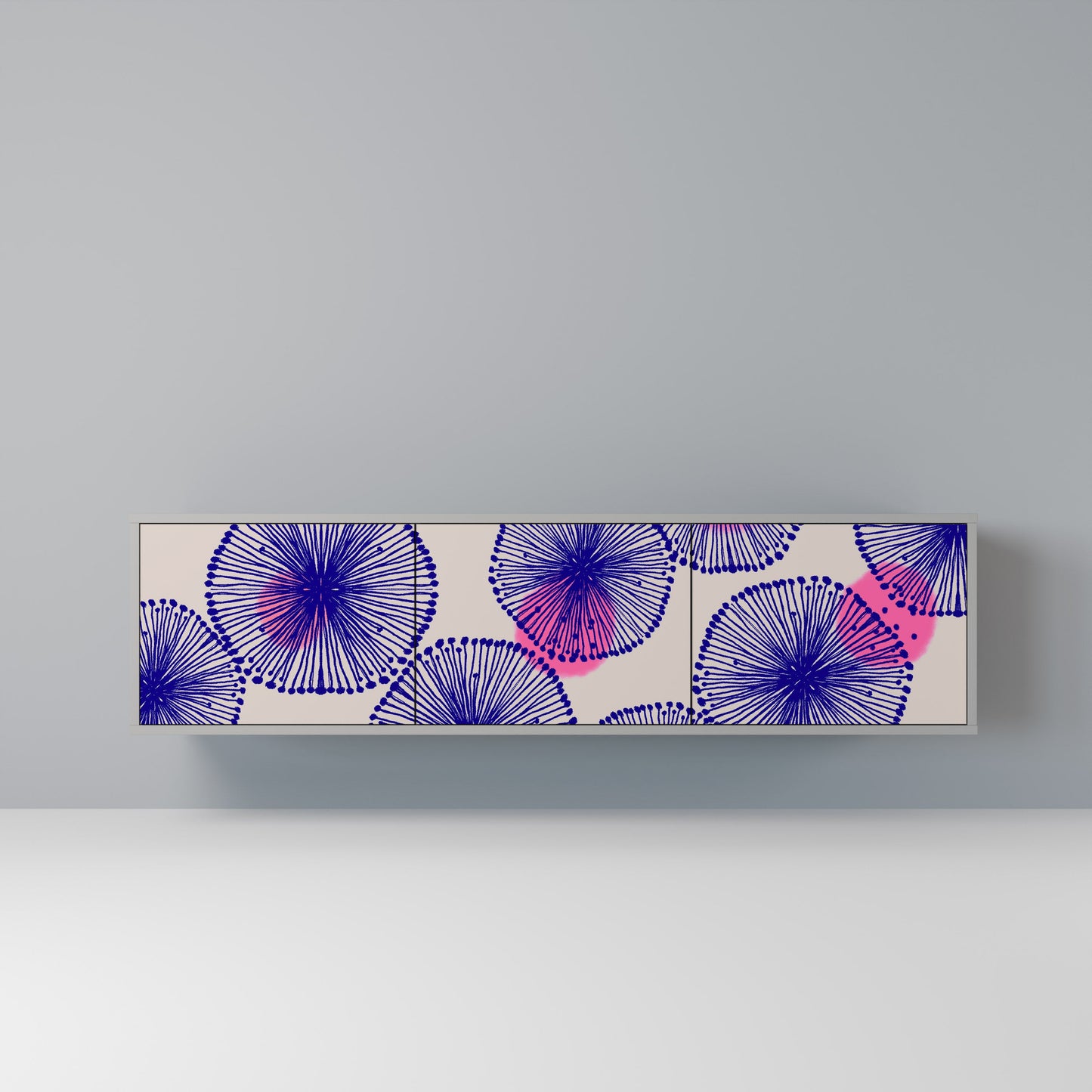 MAGIC NATURE Mobile TV a 3 Ante in Finitura Grigia