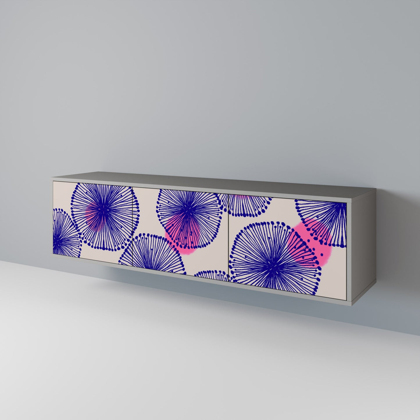 MAGIC NATURE Mobile TV a 3 Ante in Finitura Grigia