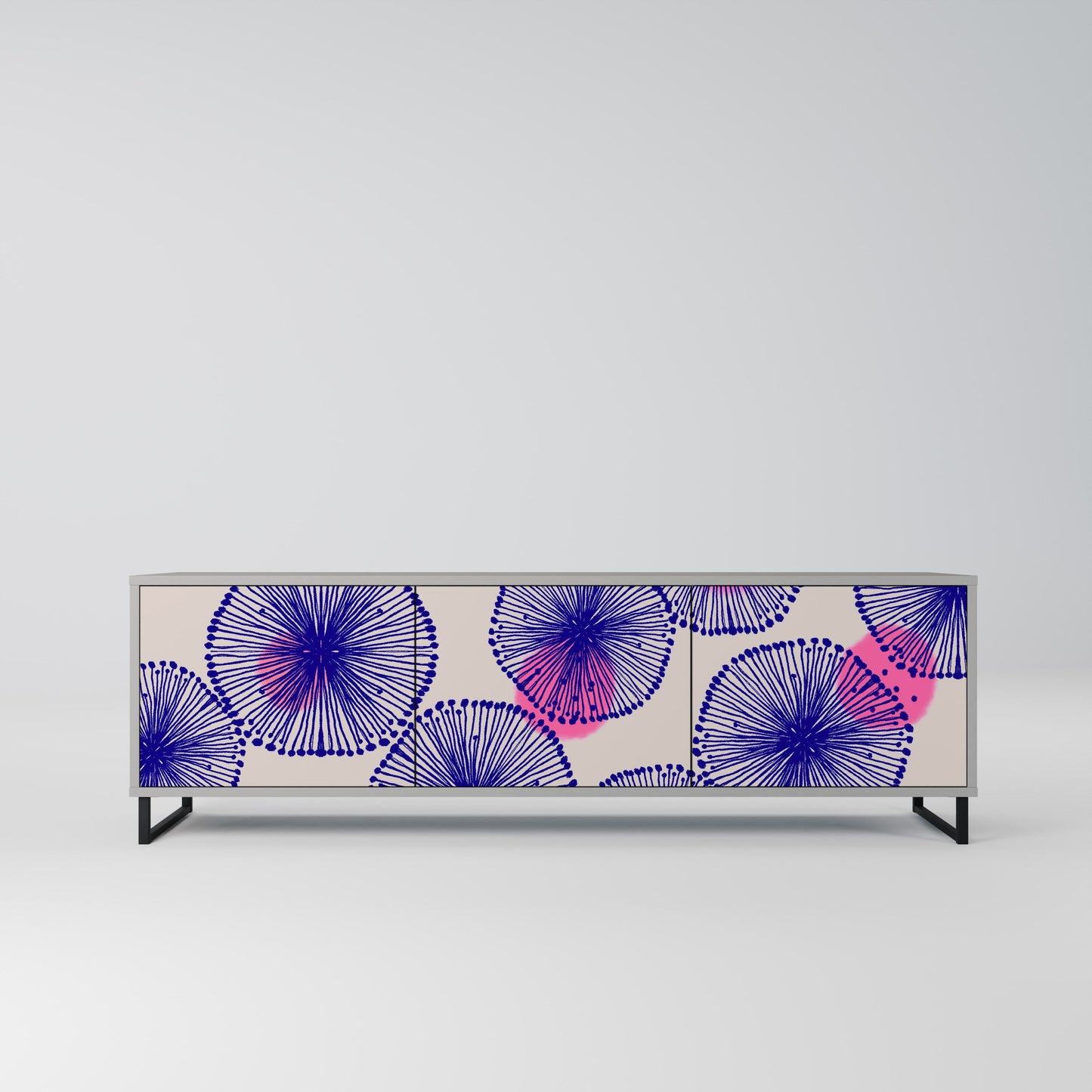 MAGIC NATURE Mobile TV a 3 Ante in Finitura Grigia