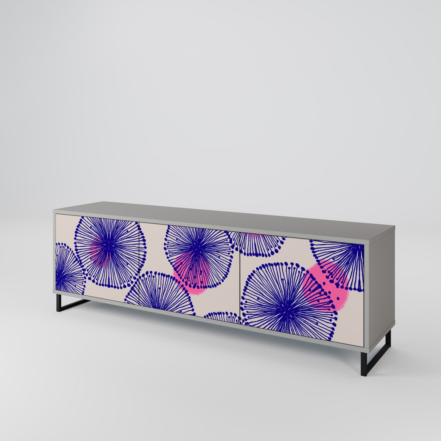 MAGIC NATURE Mobile TV a 3 Ante in Finitura Grigia