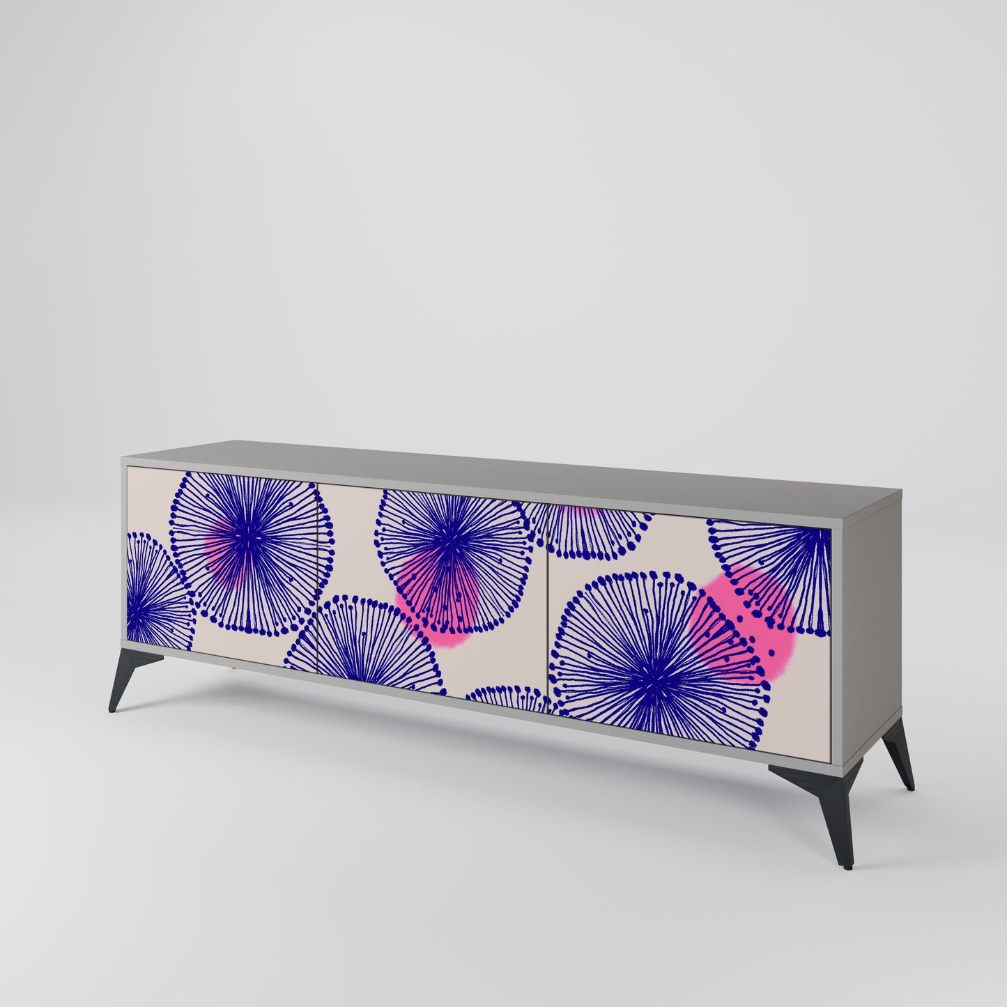 MAGIC NATURE Mobile TV a 3 Ante in Finitura Grigia