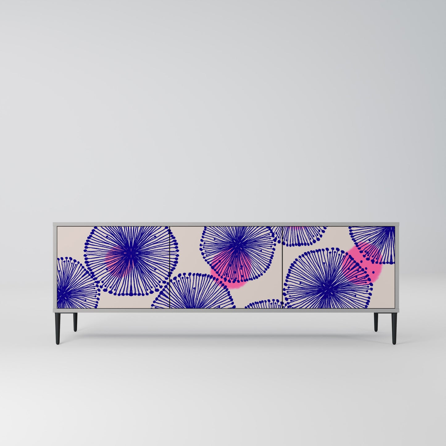 MAGIC NATURE Mobile TV a 3 Ante in Finitura Grigia