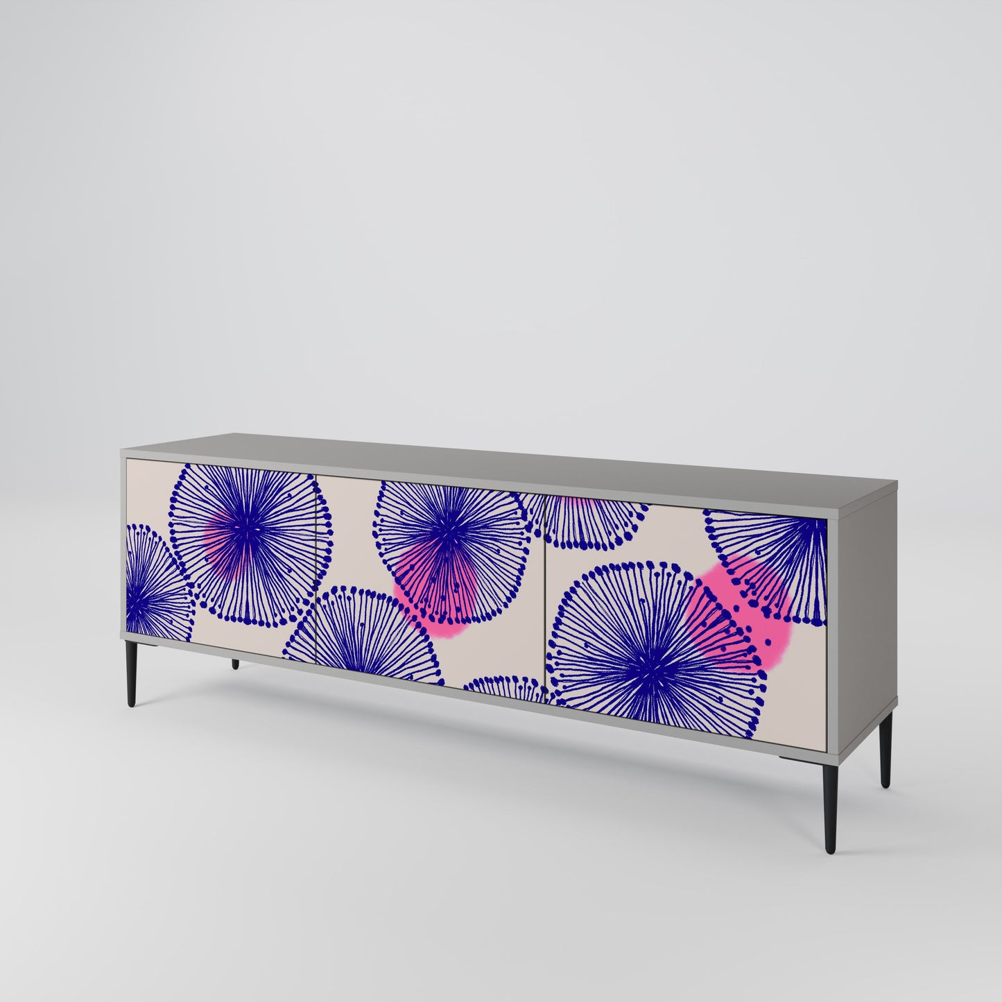 MAGIC NATURE Mobile TV a 3 Ante in Finitura Grigia