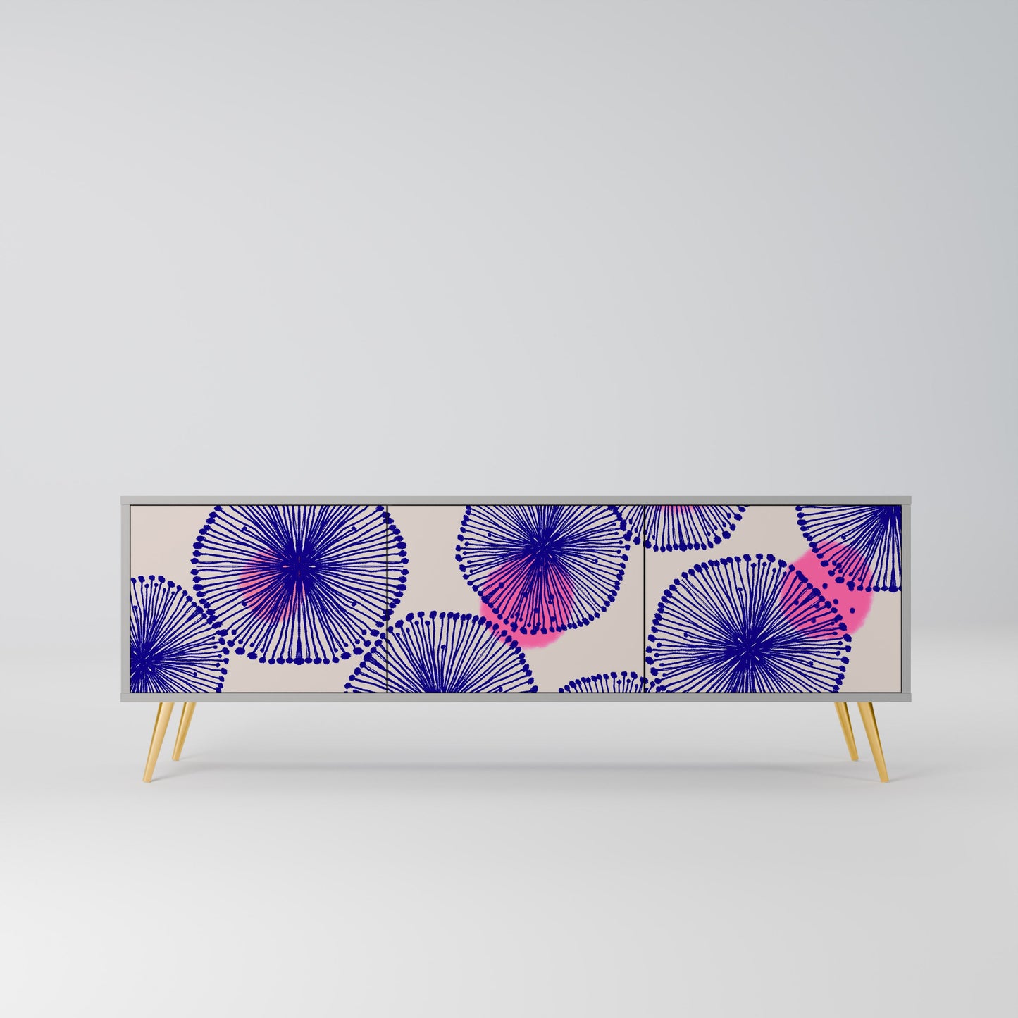 MAGIC NATURE Mobile TV a 3 Ante in Finitura Grigia