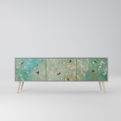 BLOOMING CHARM Mobile TV a 3 Ante in Finitura Grigia