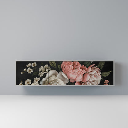 LUSH ELEGANCE Mobile TV a 3 Ante in Finitura Grigia