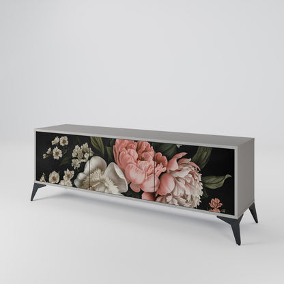 LUSH ELEGANCE Mobile TV a 3 Ante in Finitura Grigia