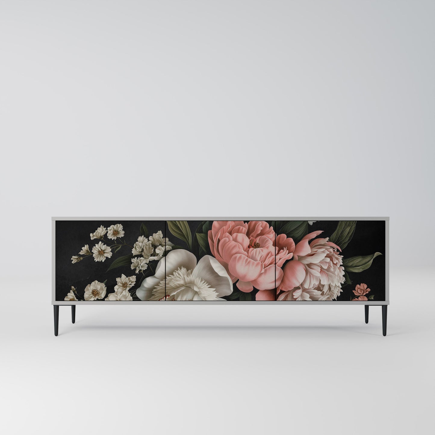 LUSH ELEGANCE Mobile TV a 3 Ante in Finitura Grigia