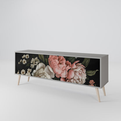 LUSH ELEGANCE Mobile TV a 3 Ante in Finitura Grigia