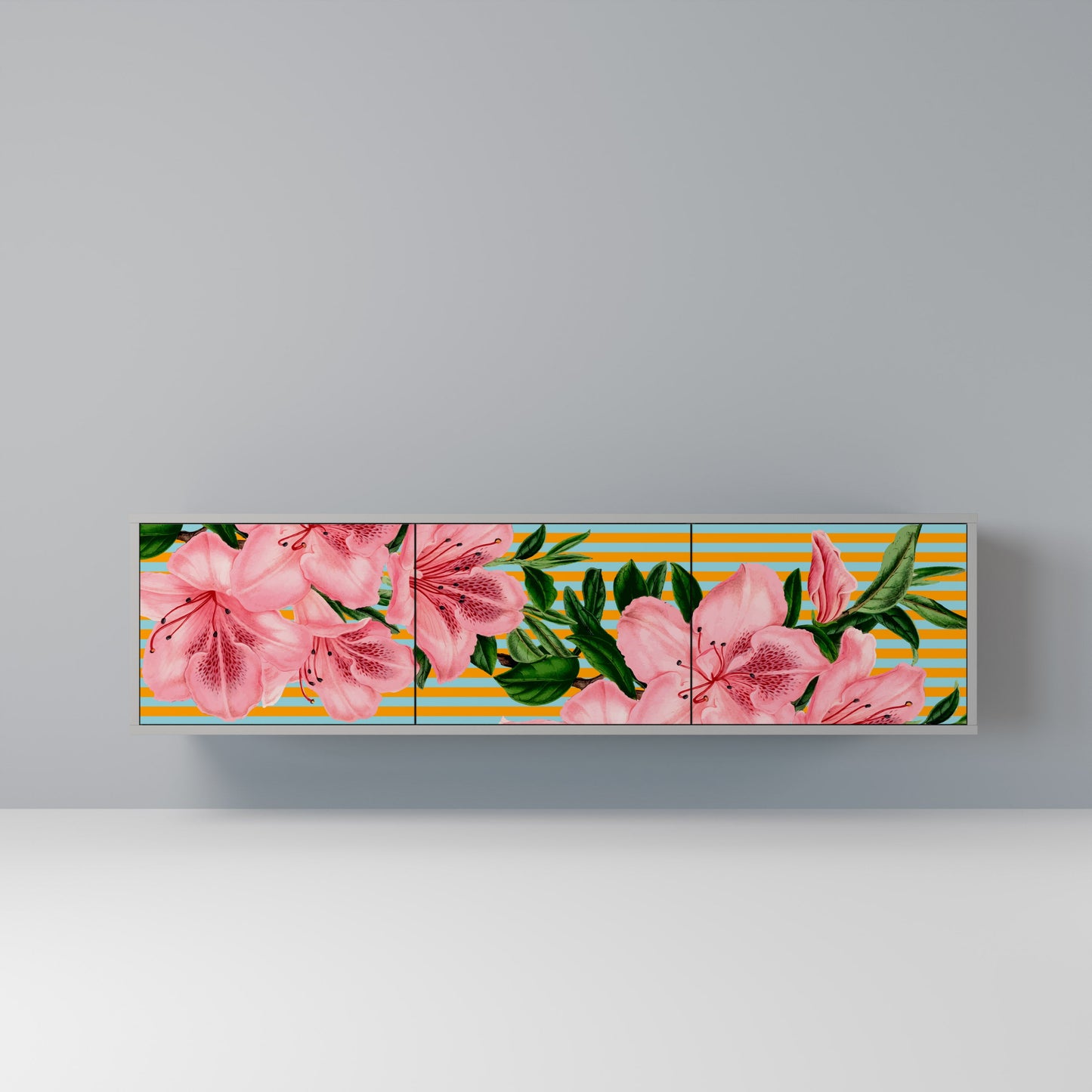 FRAGILE BEAUTY Mobile TV a 3 Ante in Finitura Grigia