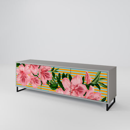 FRAGILE BEAUTY Mobile TV a 3 Ante in Finitura Grigia