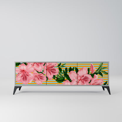 FRAGILE BEAUTY Mobile TV a 3 Ante in Finitura Grigia