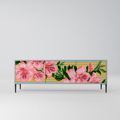 FRAGILE BEAUTY Mobile TV a 3 Ante in Finitura Grigia