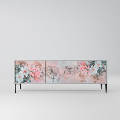 CHERRY BLOSSOM Mobile TV a 3 Ante in Finitura Grigia