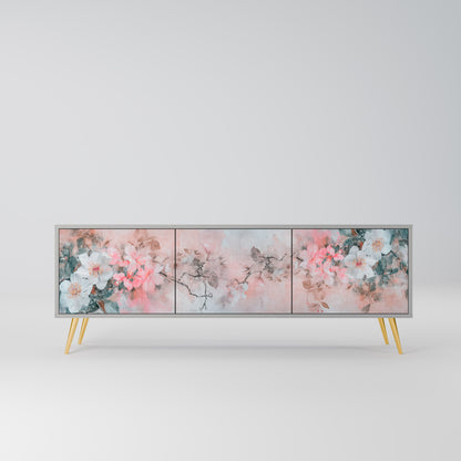 CHERRY BLOSSOM Mobile TV a 3 Ante in Finitura Grigia