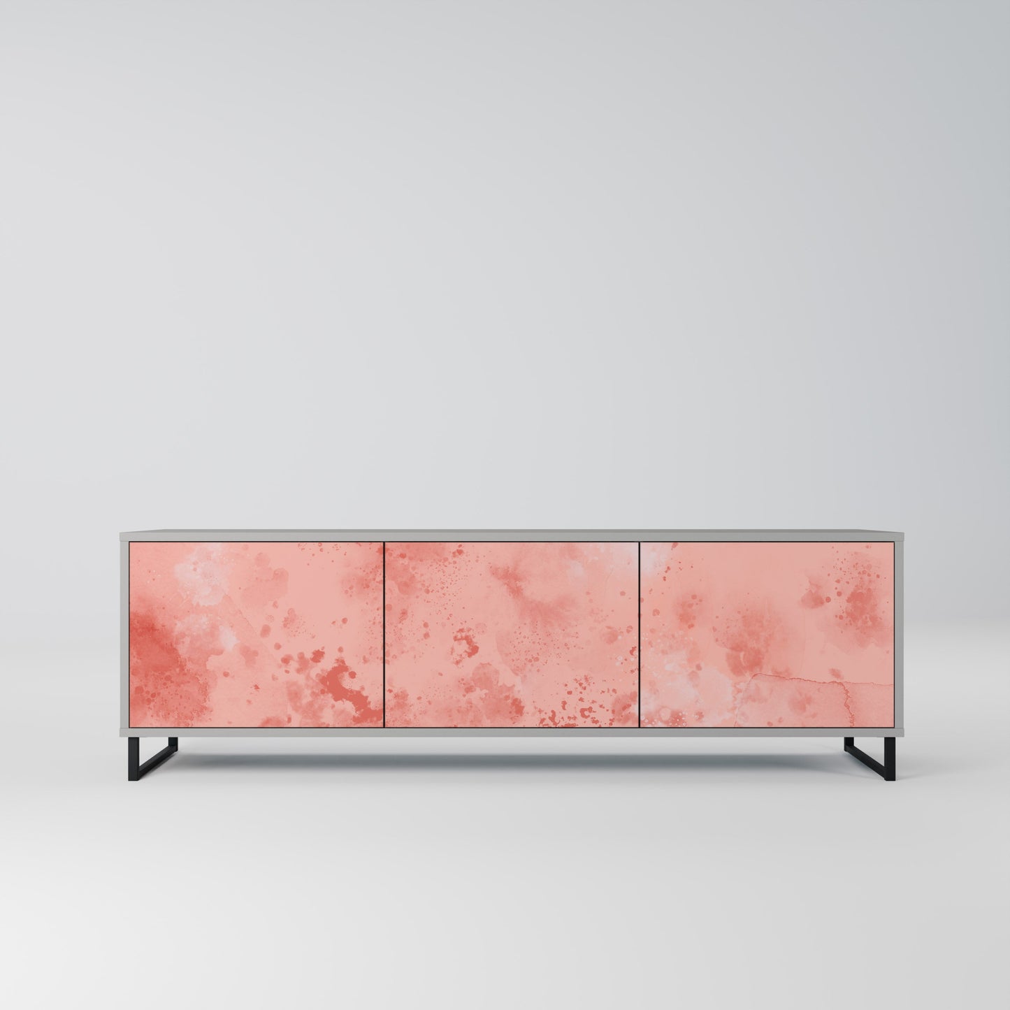 CRANE DANCE 3-Door TV Stand in Grey Finish