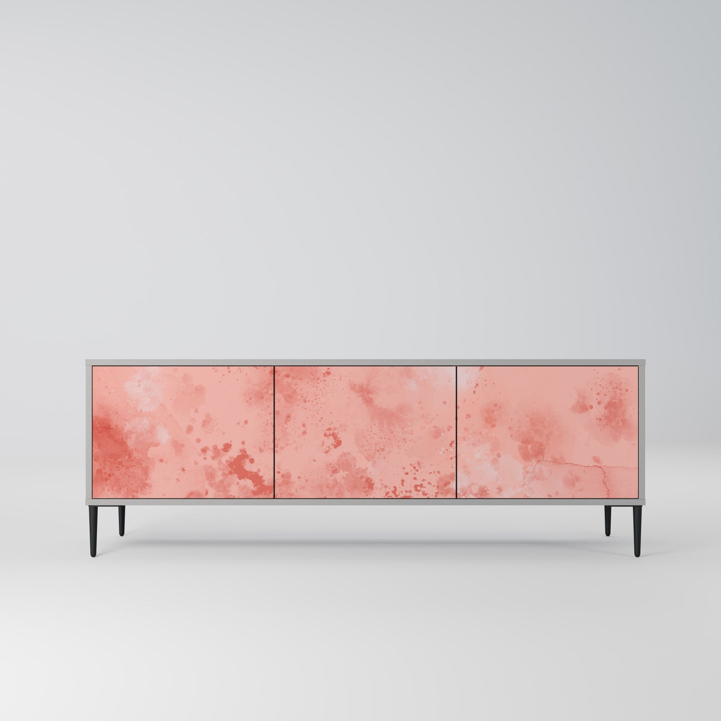 CRANE DANCE 3-Door TV Stand in Grey Finish