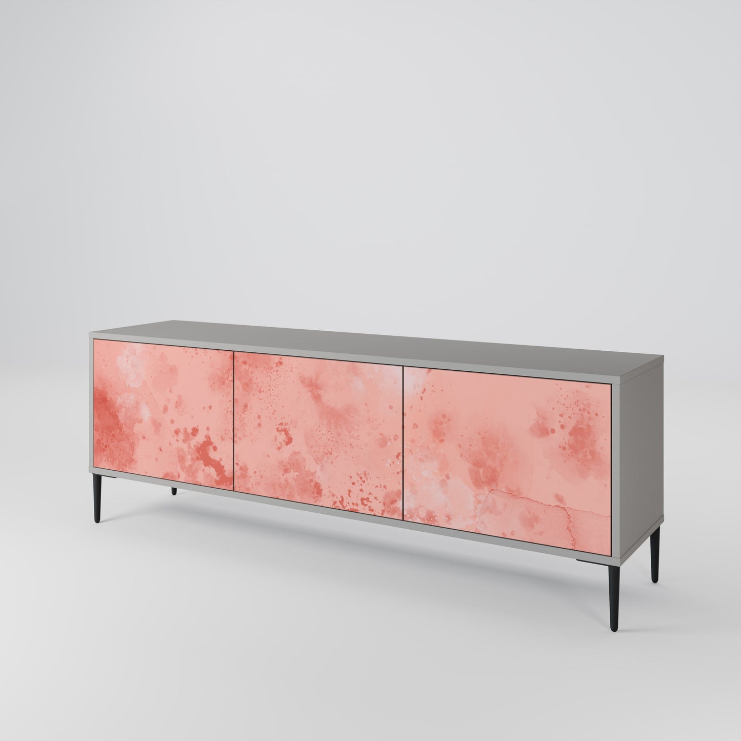 CRANE DANCE 3-Door TV Stand in Grey Finish