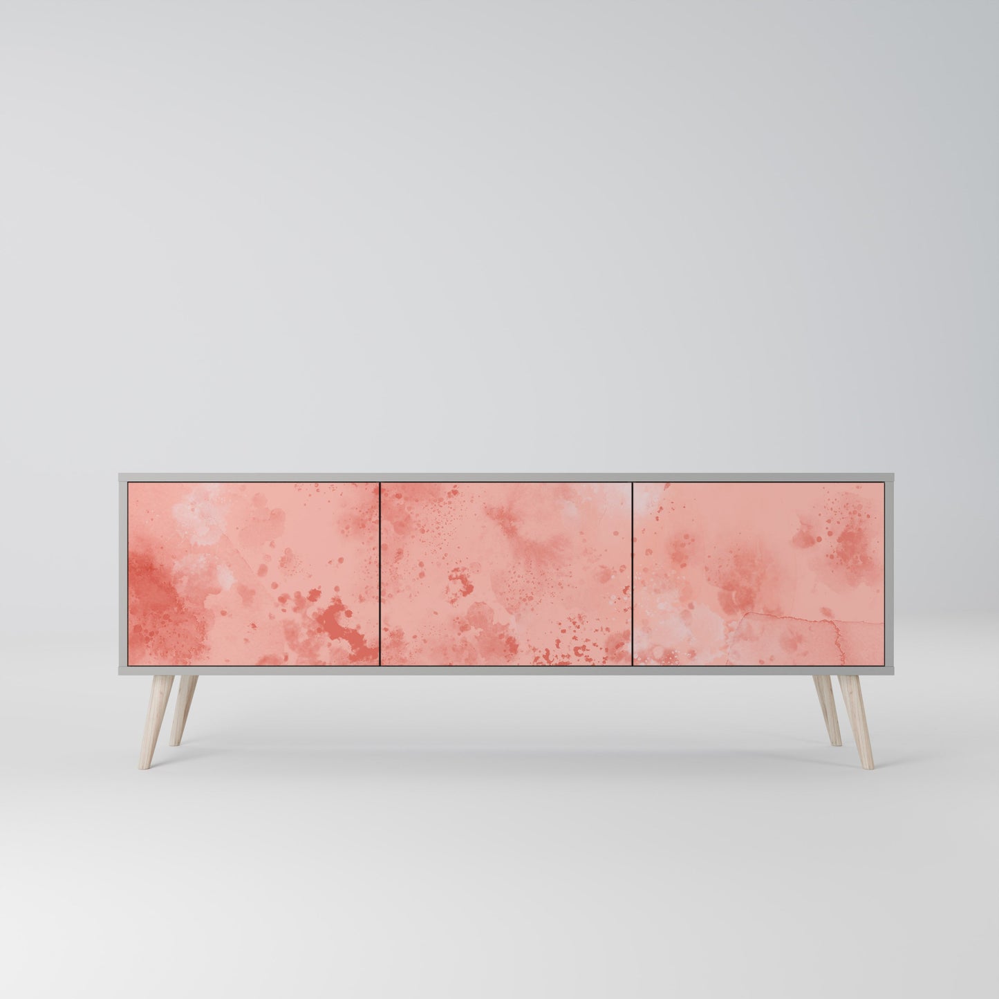 CRANE DANCE 3-Door TV Stand in Grey Finish