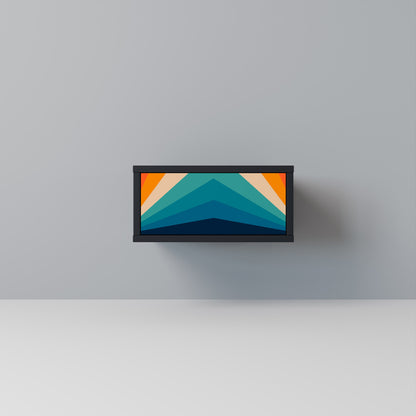 PRISM CONCUSSION Comodino in Finitura Nera