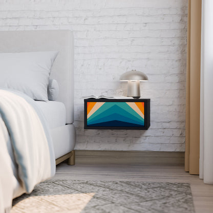 PRISM CONCUSSION Comodino in Finitura Nera