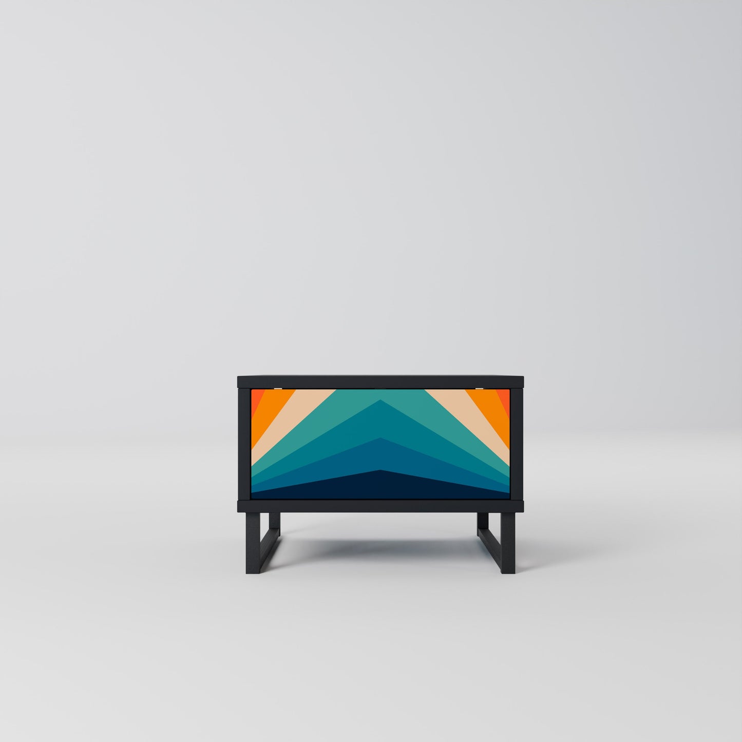 PRISM CONCUSSION Comodino in Finitura Nera