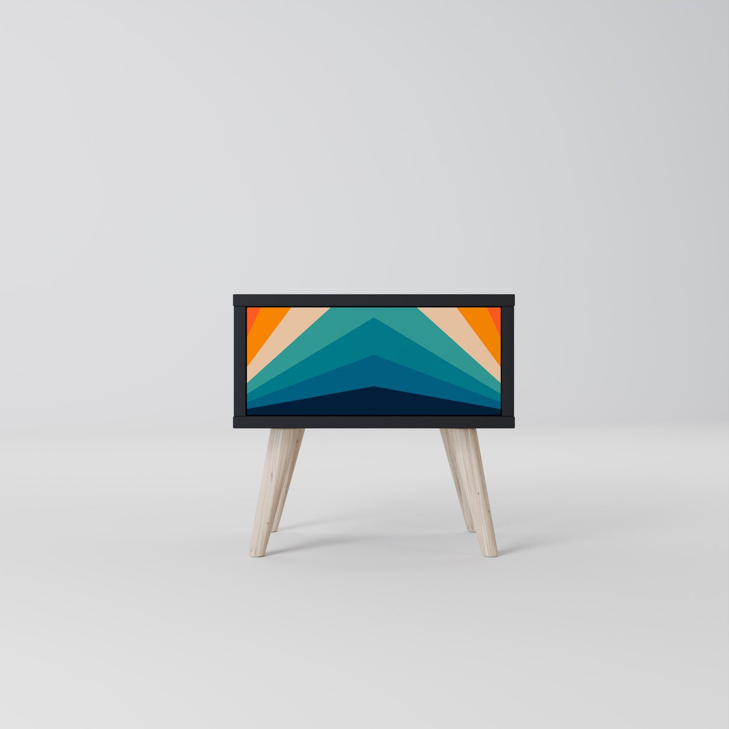 PRISM CONCUSSION Comodino in Finitura Nera