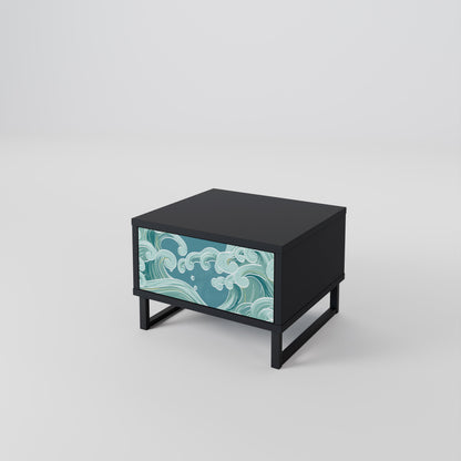 ASIAN SWAY Nightstand in Black Finish