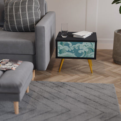 ASIAN SWAY Nightstand in Black Finish