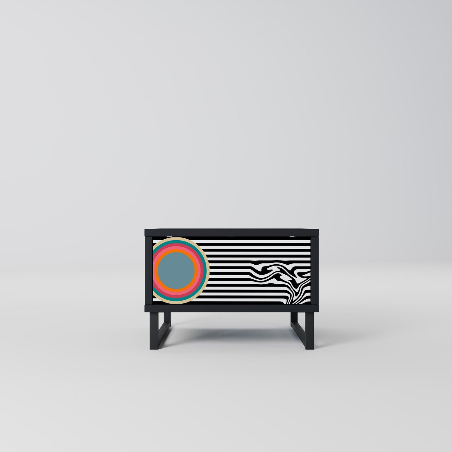 SPECTRA SHOWCASE Comodino in Finitura Nera