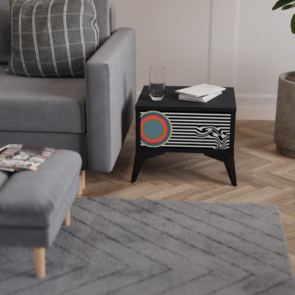 SPECTRA SHOWCASE Comodino in Finitura Nera