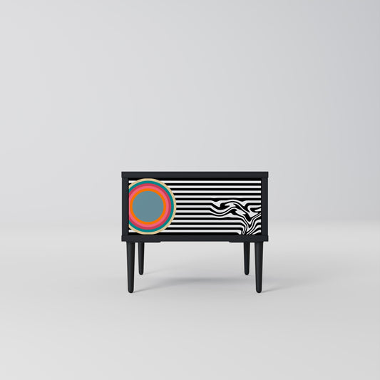 SPECTRA SHOWCASE Comodino in Finitura Nera