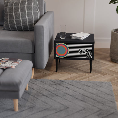 SPECTRA SHOWCASE Comodino in Finitura Nera