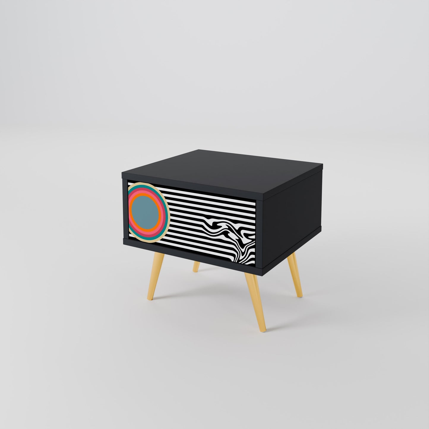 SPECTRA SHOWCASE Comodino in Finitura Nera