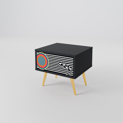 SPECTRA SHOWCASE Comodino in Finitura Nera